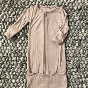 Spearmint Love Convertable Zip Gown Clay 0-3m EUC